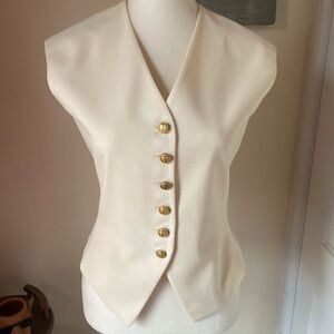 Vintage Christian Dior suit vest cream 2 petite